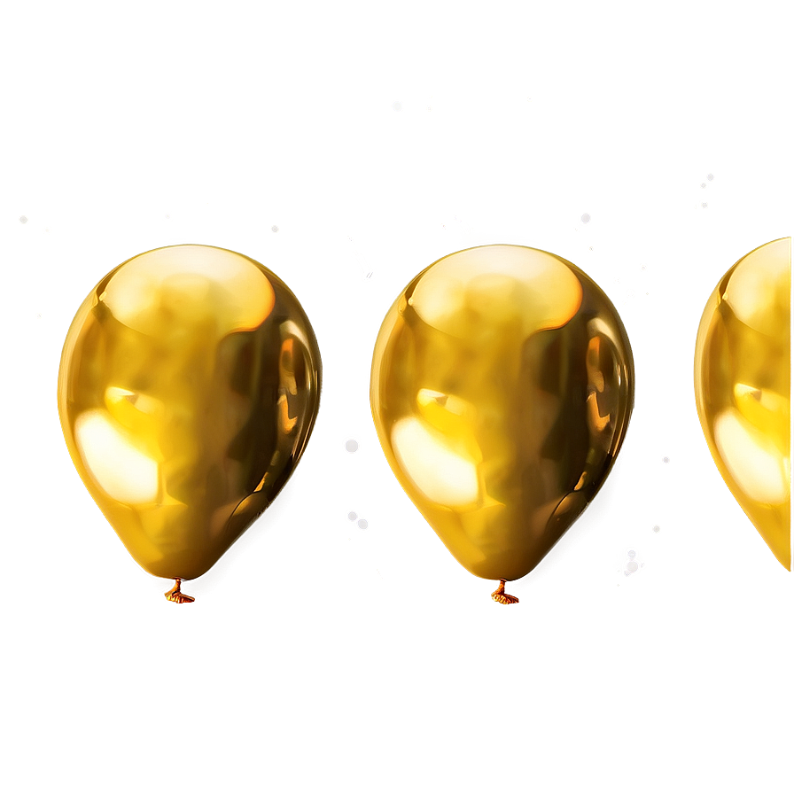 Glossy Gold Balloons Png Blb50 PNG image