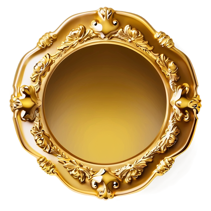 Glossy Gold Plate Png 06262024 PNG image