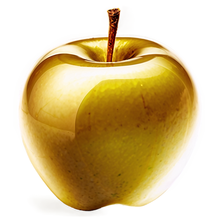 Glossy Golden Apple Png Qxw PNG image