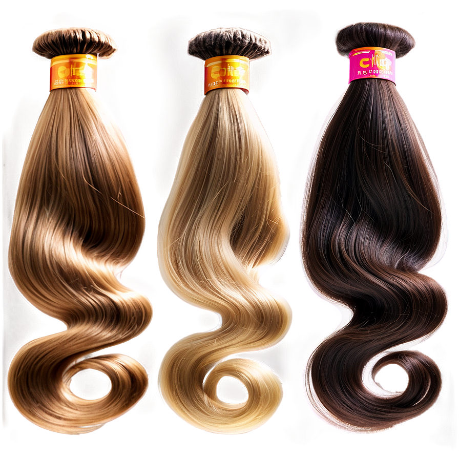 Glossy Hair Bundles Png 06122024 PNG image