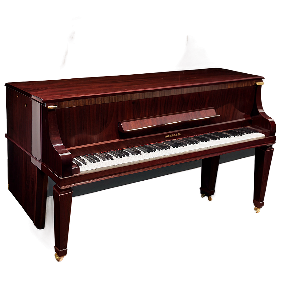 Glossy Mahogany Upright Piano Png Ldu16 PNG image