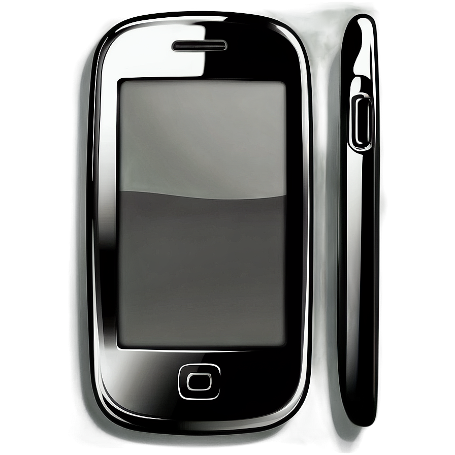 Glossy Mobile Phone Outline Png Aqv14 PNG image