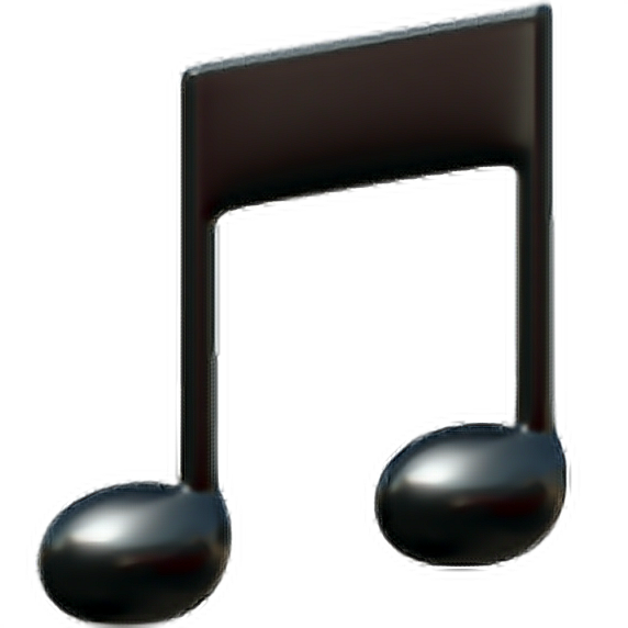 Glossy Music Note Graphic PNG image