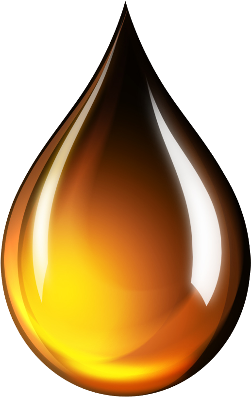 Glossy Oil Drop Illustration PNG image