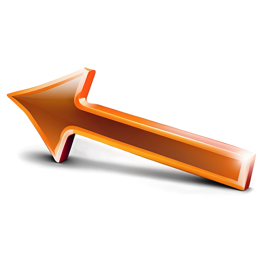 Glossy Orange Arrow Icon Png Gfc PNG image