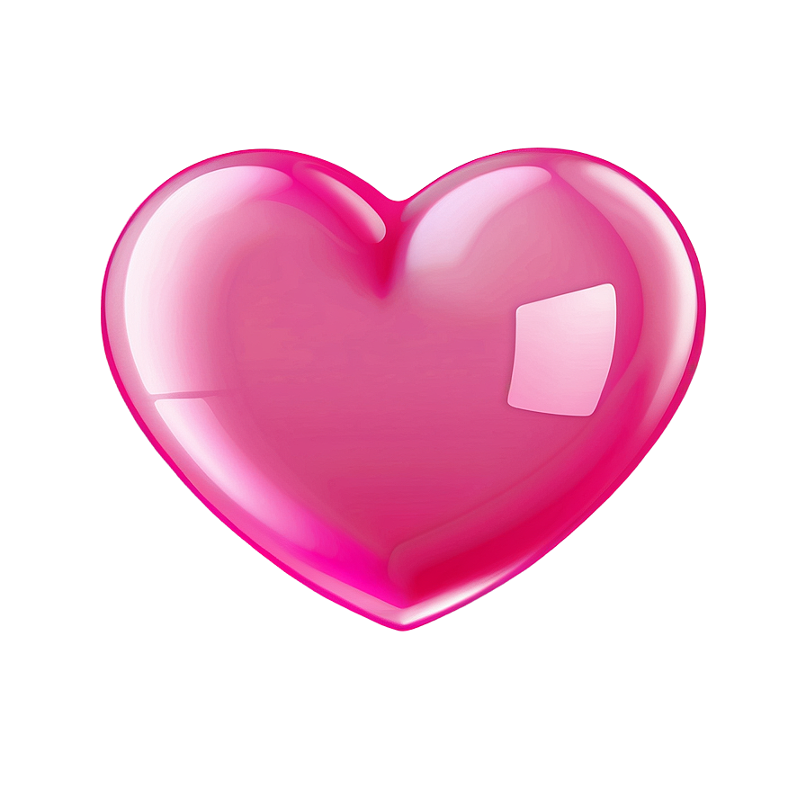 Glossy Pink Heart Emoji Png Ept37 PNG image