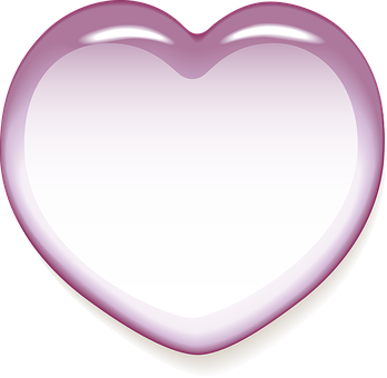 Glossy Pink Heart Frame PNG image