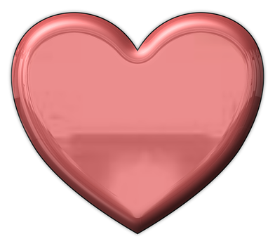 Glossy Pink Heart Graphic PNG image