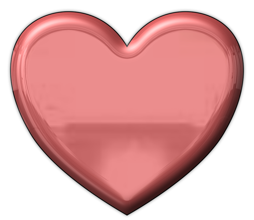 Glossy Pink Heart Icon PNG image