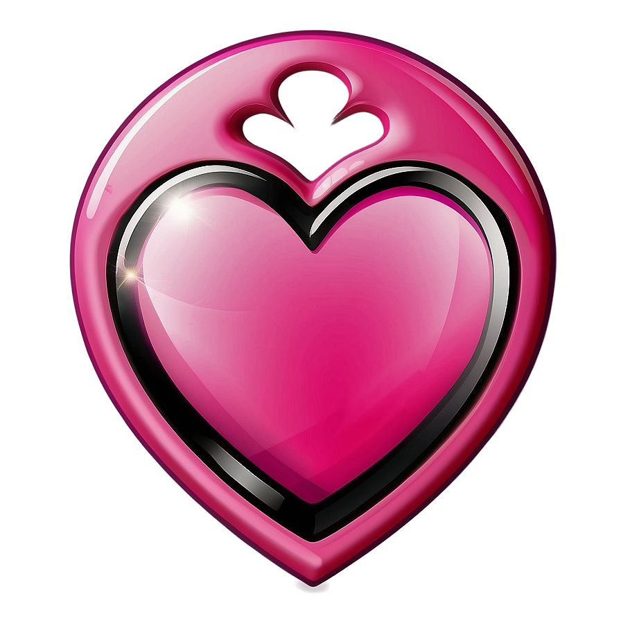 Glossy Pink Heart Symbol Png 05232024 PNG image