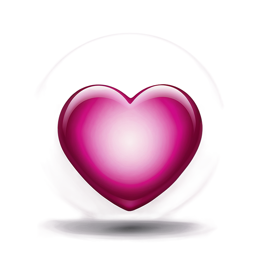 Glossy Pink Heart Symbol Png 05232024 PNG image