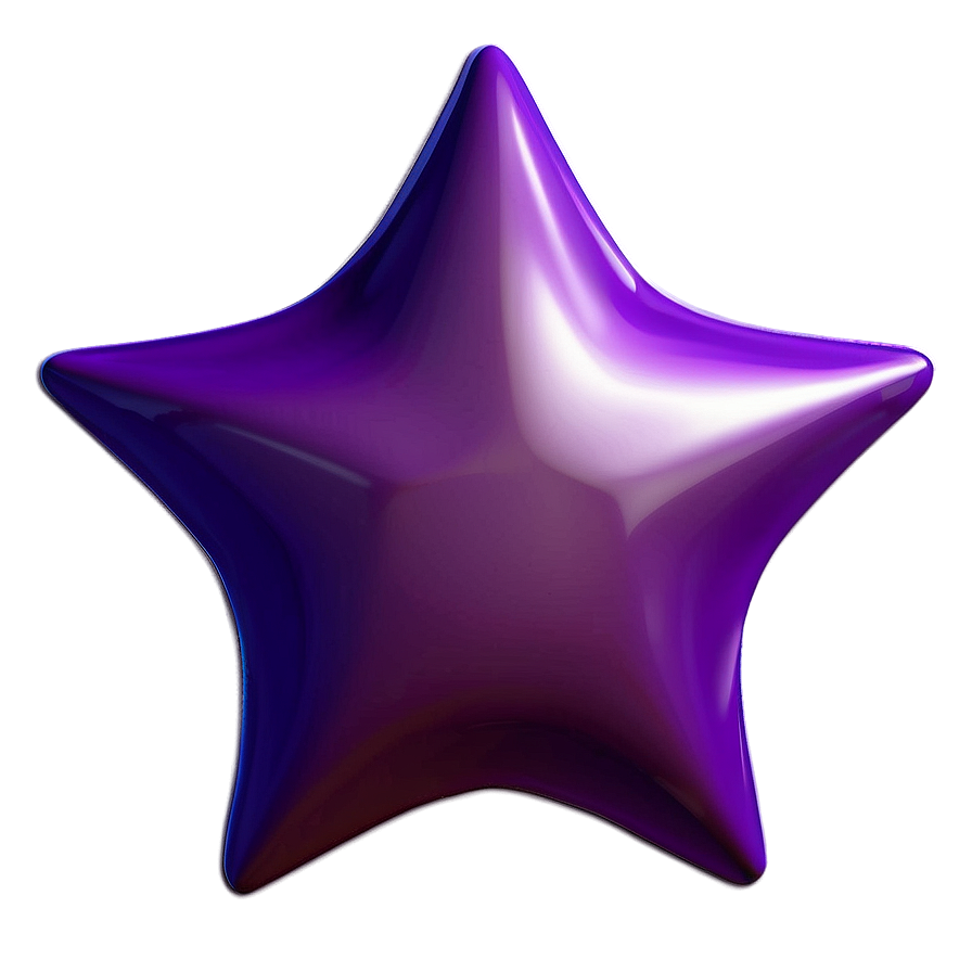 Glossy Purple Star Emblem Png 06252024 PNG image