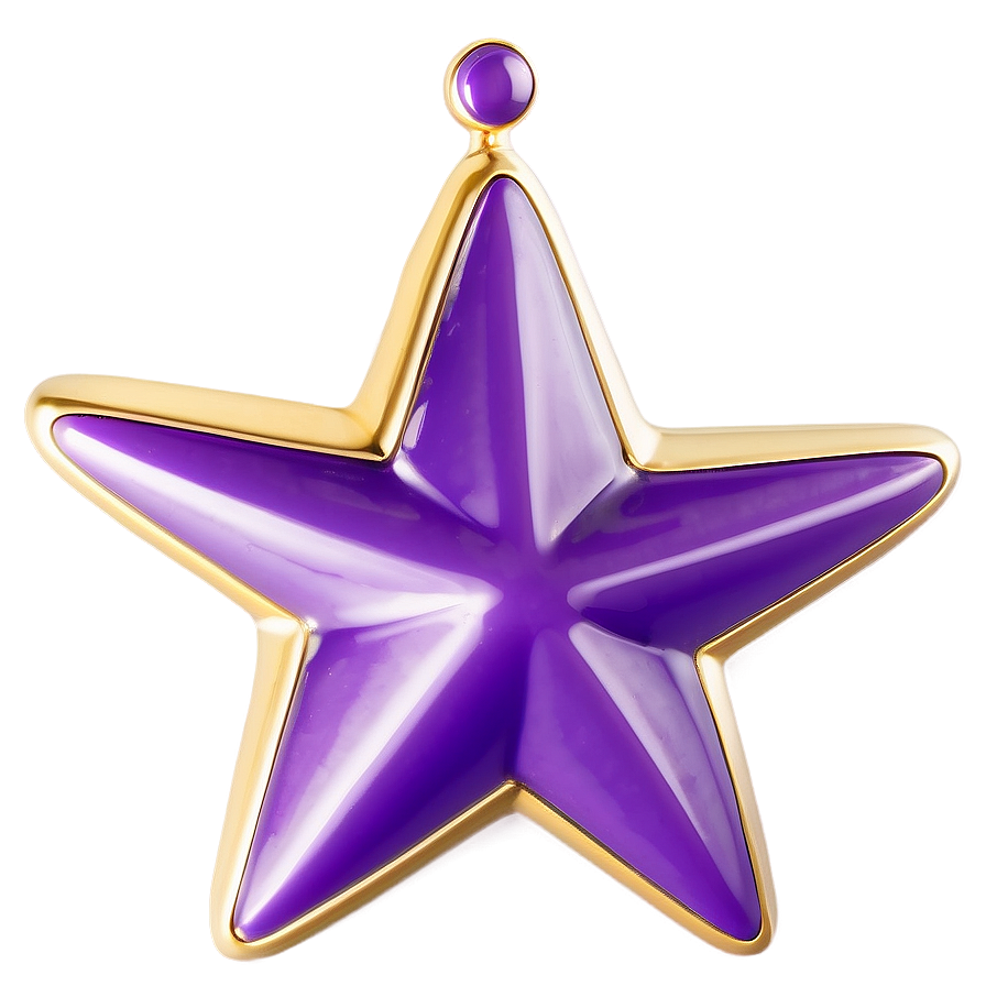 Glossy Purple Star Emblem Png 06252024 PNG image