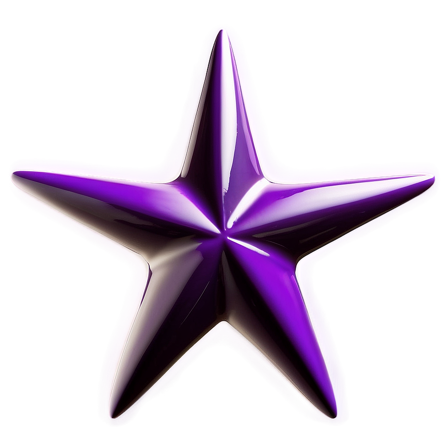 Glossy Purple Star Emblem Png Obu PNG image