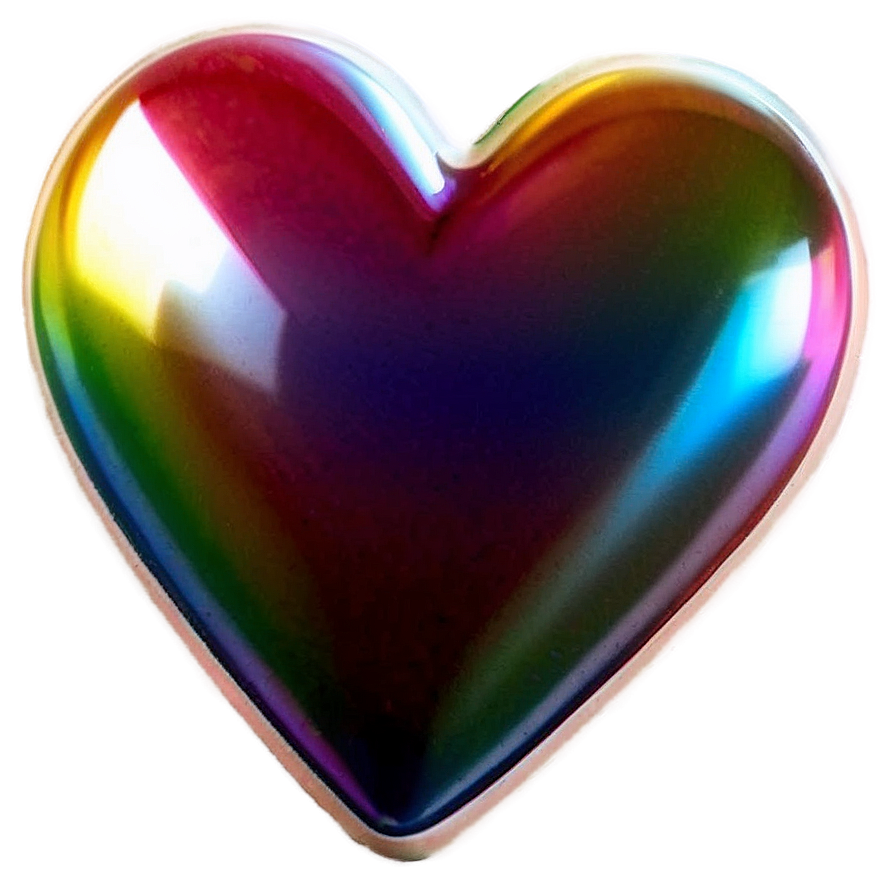 Glossy Rainbow Heart Png 25 PNG image