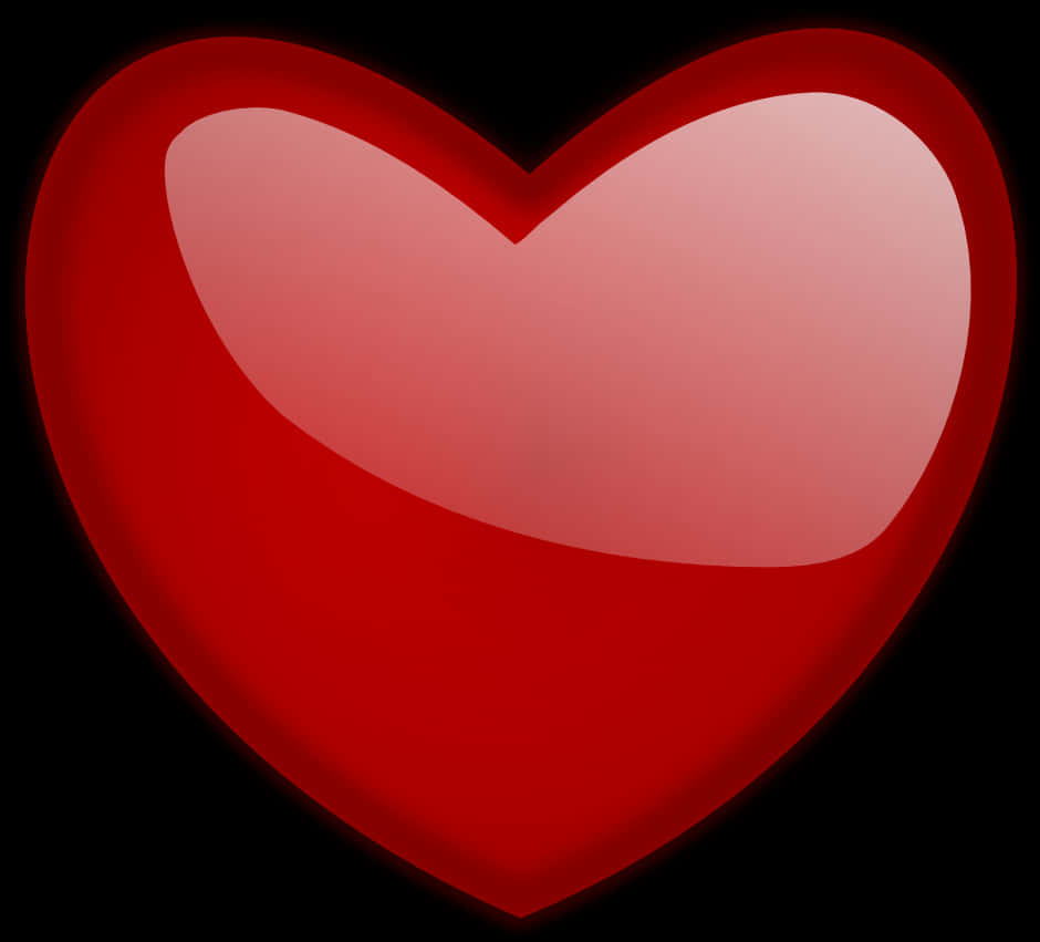 Glossy Red Heart Clipart PNG image