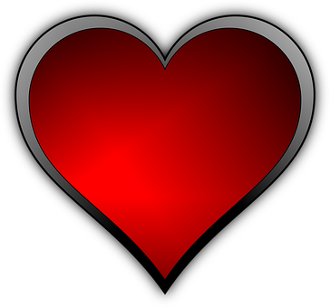 Glossy Red Heart Graphic PNG image