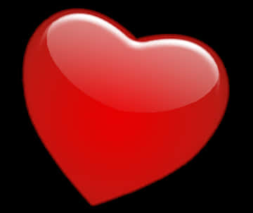 Glossy Red Heart Graphic PNG image