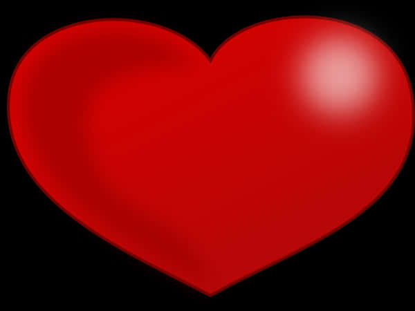 Glossy Red Heart Graphic PNG image