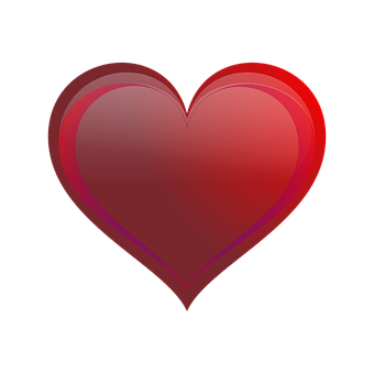 Glossy Red Heart Graphic PNG image