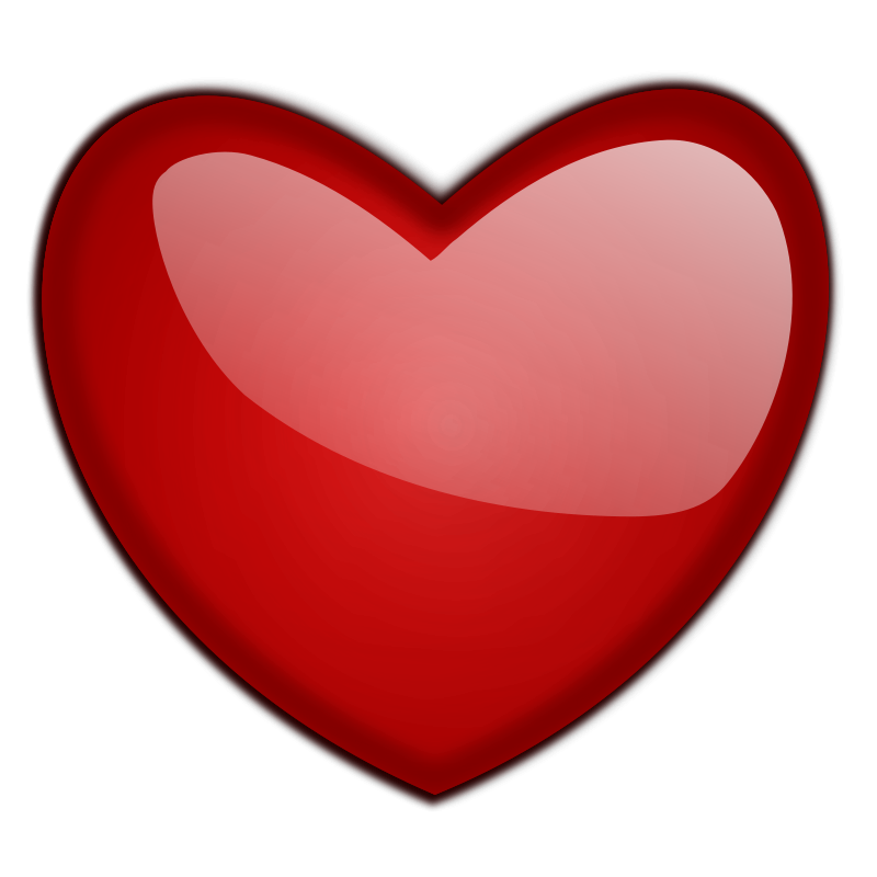 Glossy Red Heart Graphic PNG image