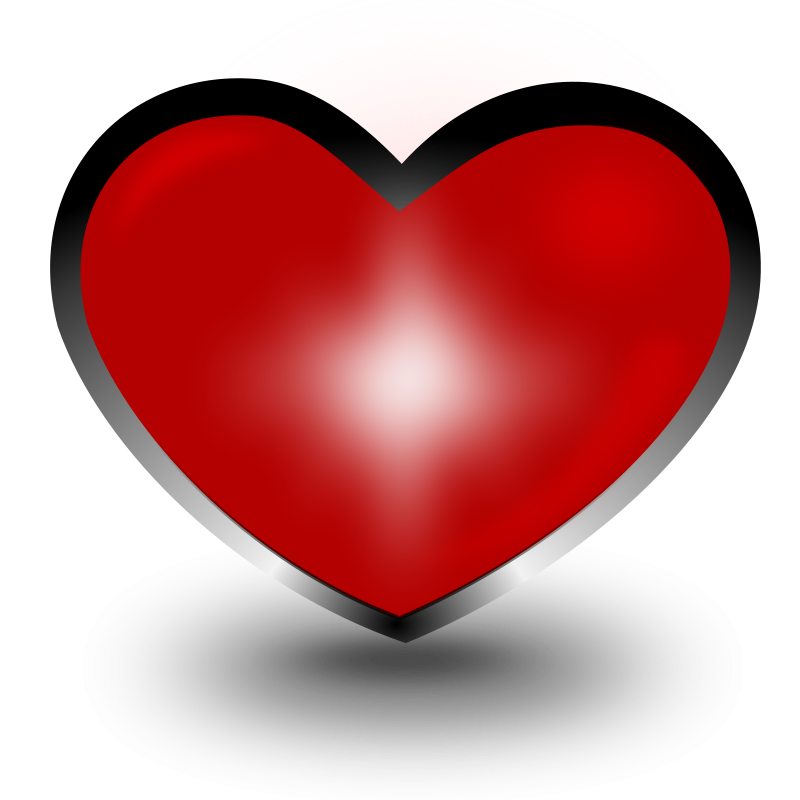 Glossy Red Heart Graphic PNG image