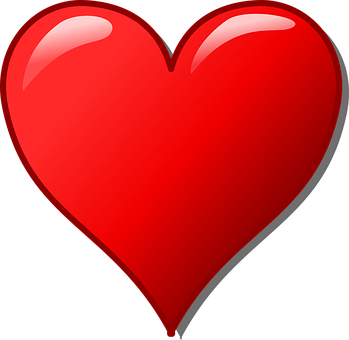 Glossy Red Heart Icon PNG image