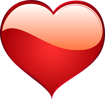 Glossy Red Heart Icon PNG image