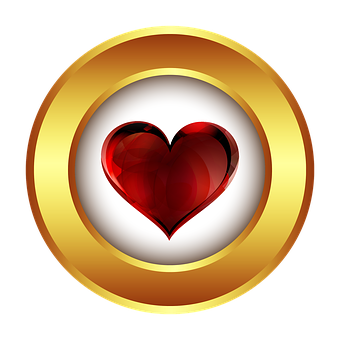 Glossy Red Heart Icon PNG image
