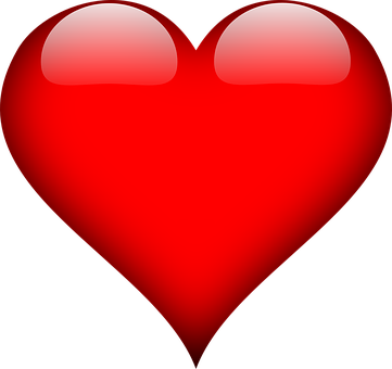 Glossy Red Heart Icon PNG image