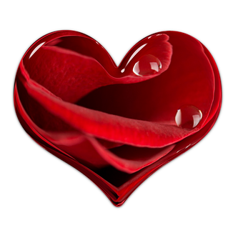 Glossy Red Heart Shaped Object PNG image