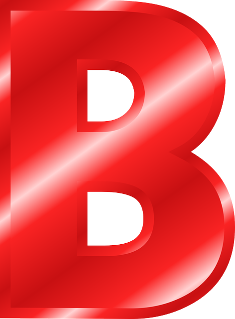 Glossy Red Letter B PNG image