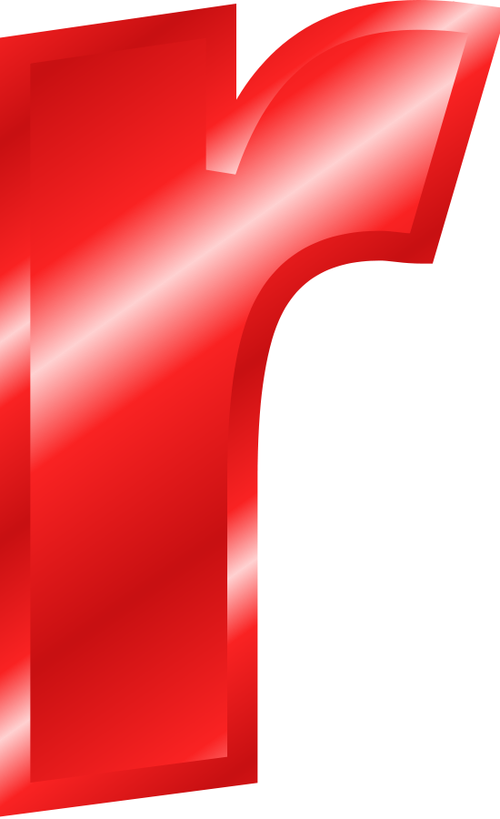 Glossy Red Letter R PNG image