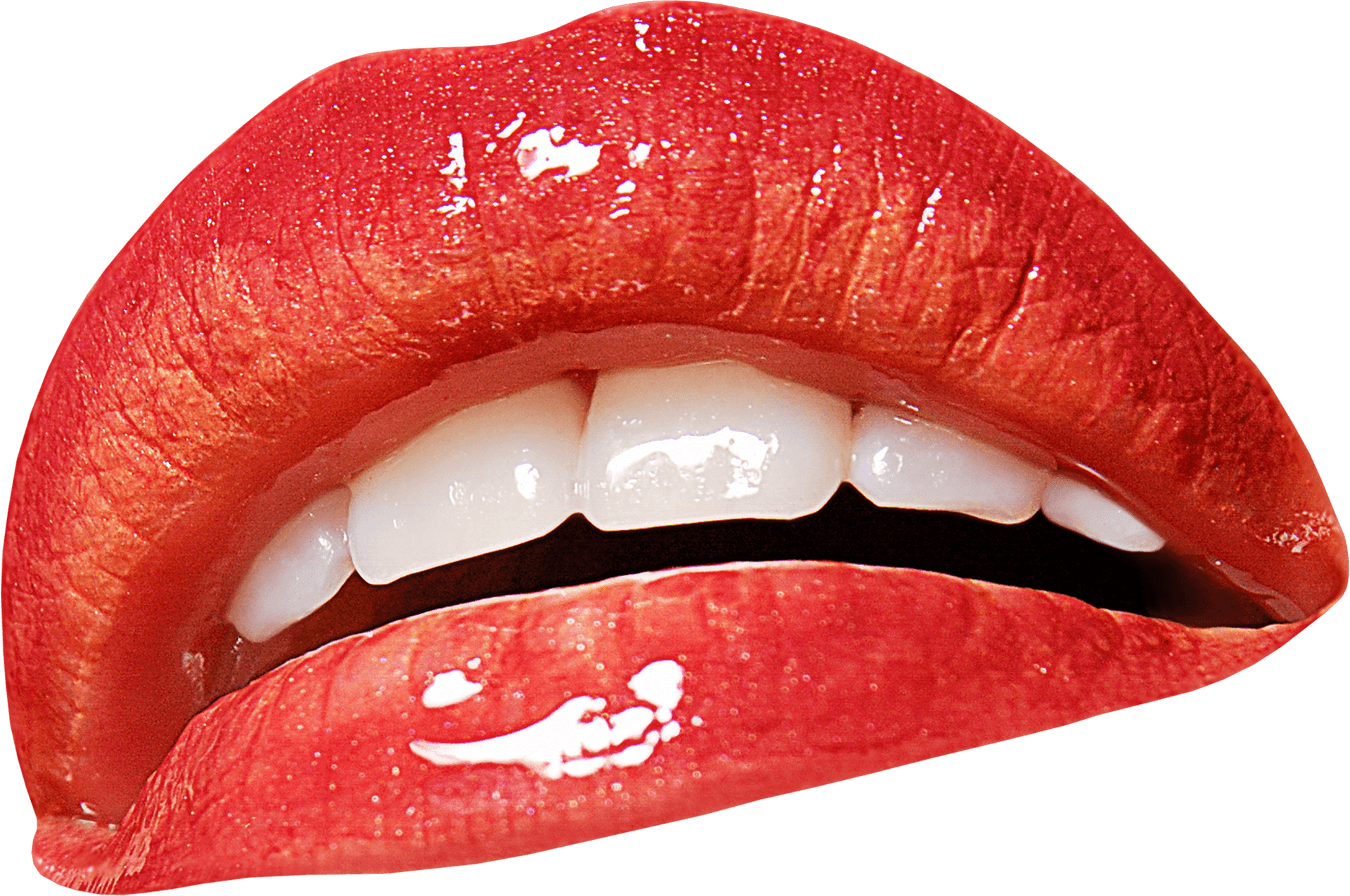 Glossy Red Lips Closeup.png PNG image