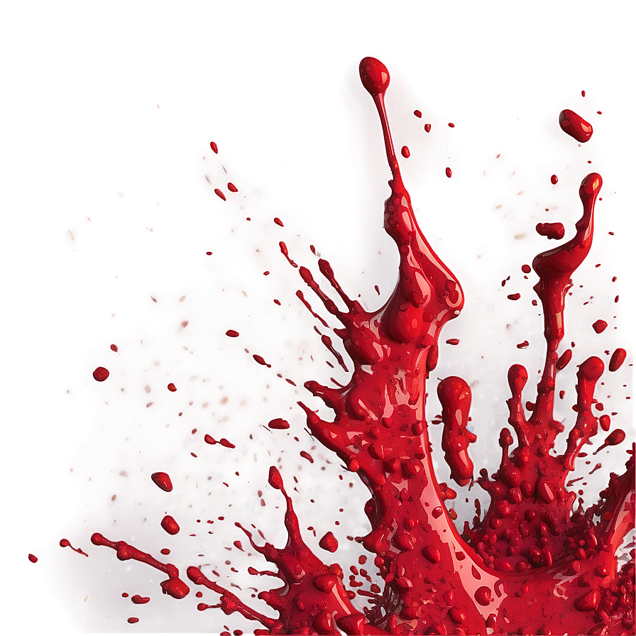 Glossy Red Splatter Art Png Aof94 PNG image