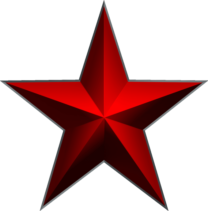 Glossy Red Star Graphic PNG image