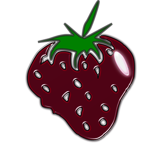 Glossy Strawberry Graphic PNG image