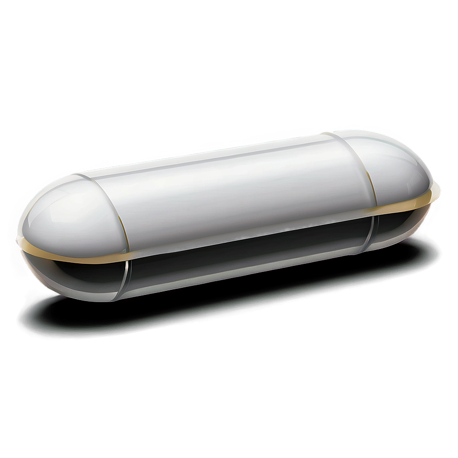 Glossy White Capsule Png 06282024 PNG image