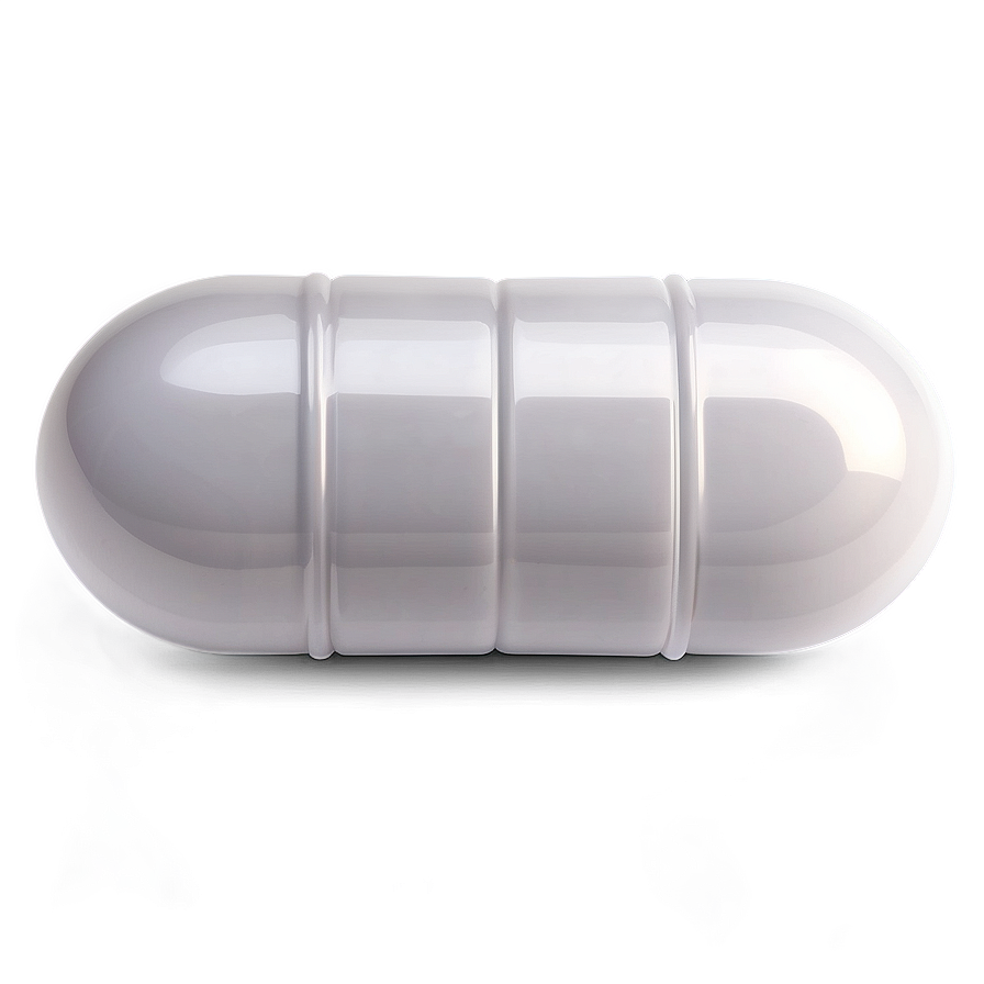 Glossy White Capsule Png 06282024 PNG image