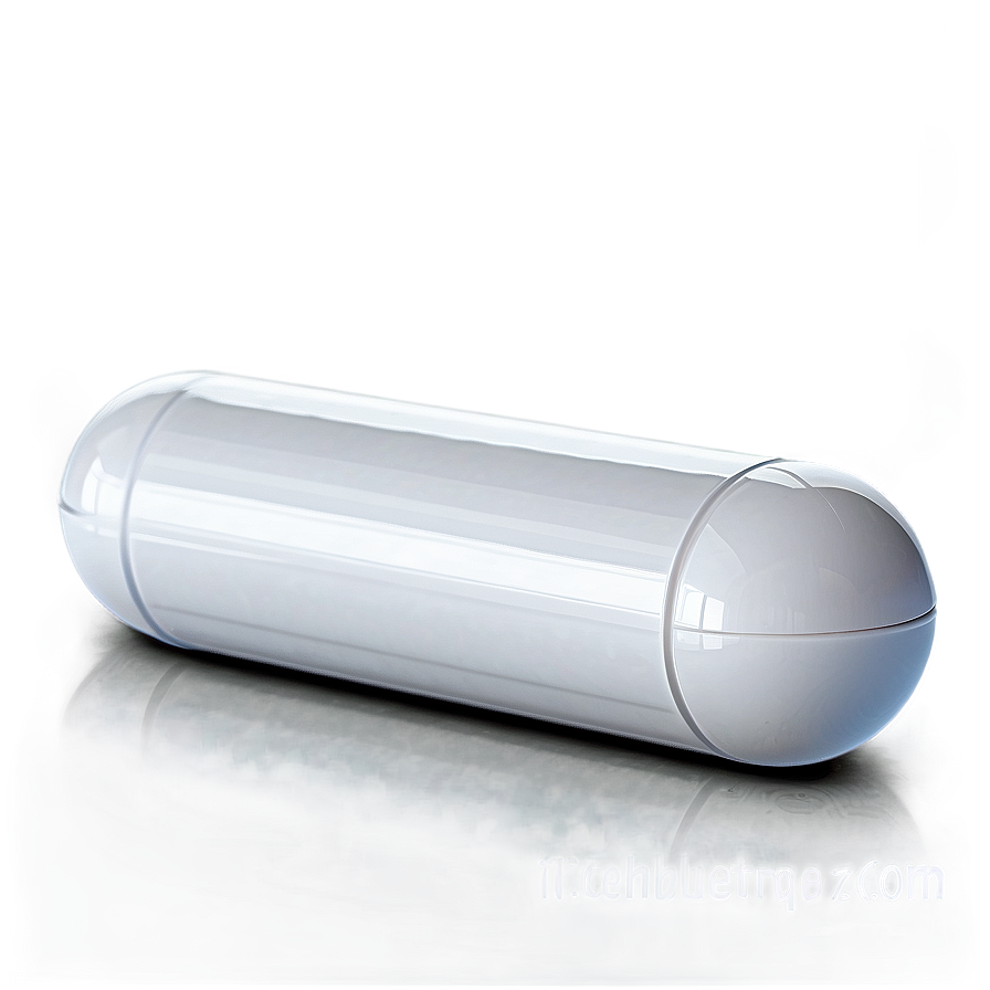 Glossy White Capsule Png Pyj12 PNG image