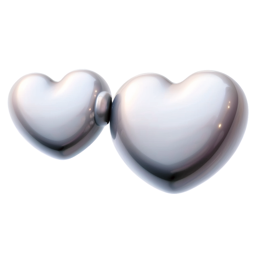 Glossy White Hearts Png Wvn70 PNG image