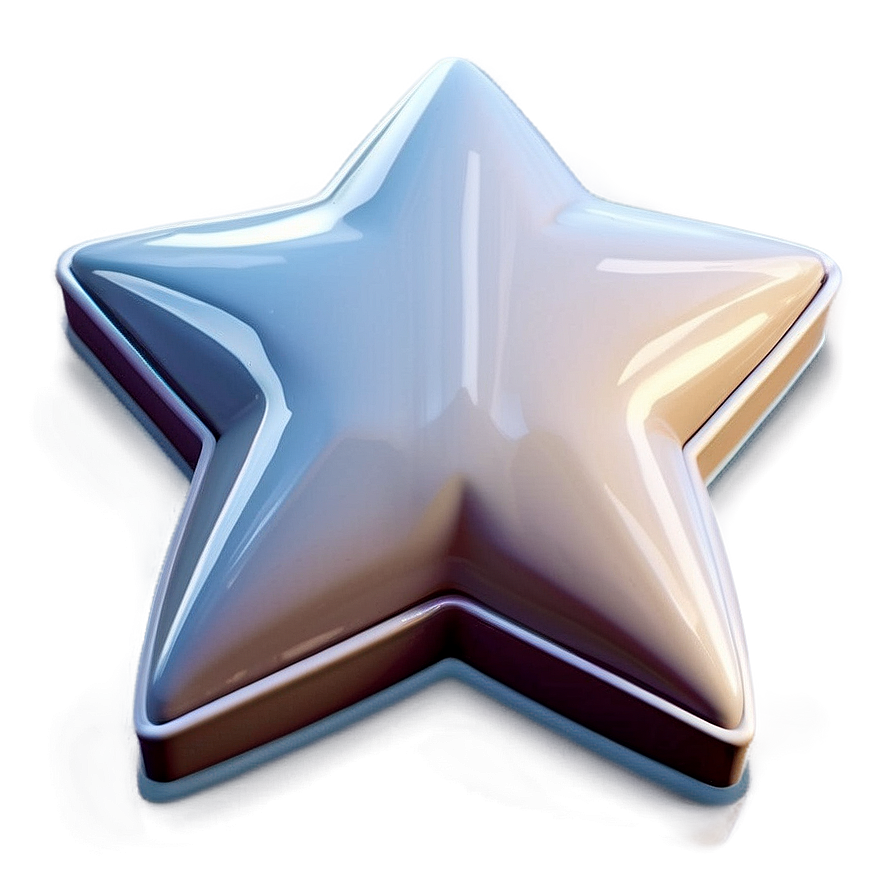 Glossy White Star Graphic Png 92 PNG image