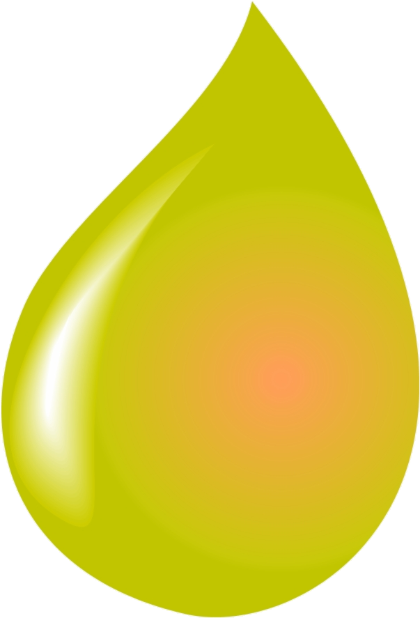 Glossy Yellow Drop Illustration.png PNG image