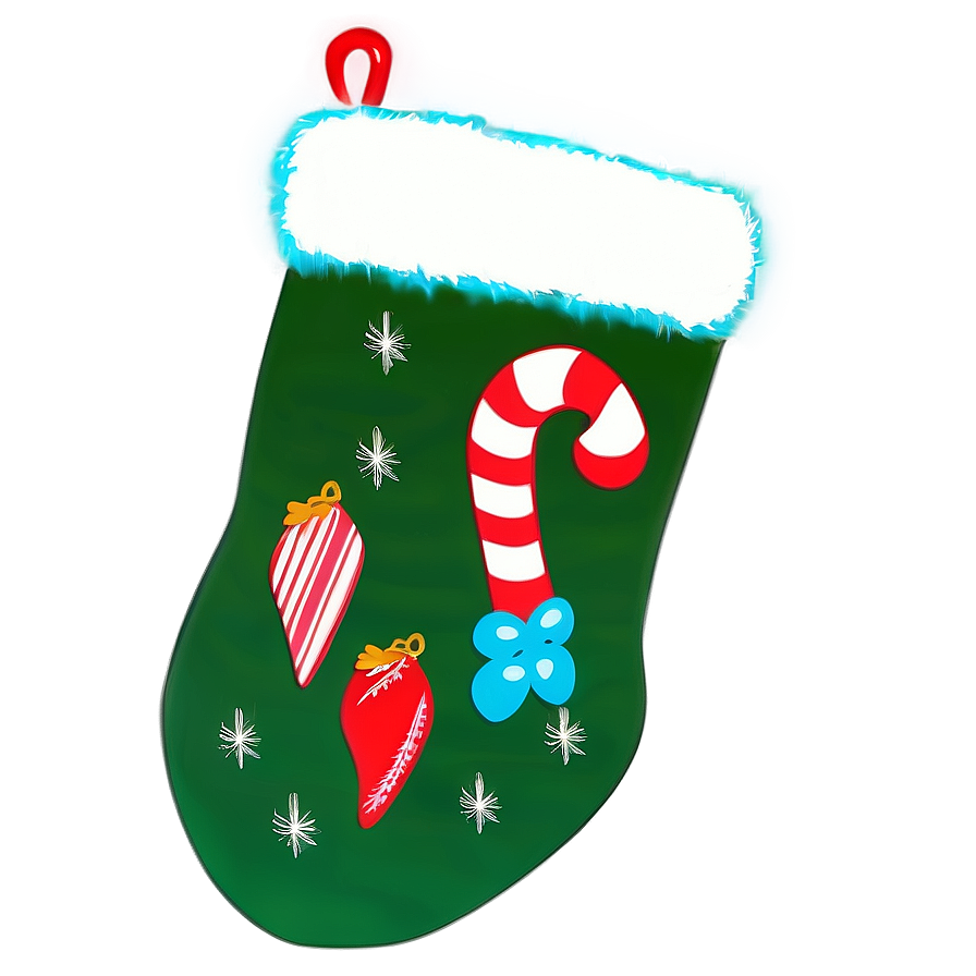 Glow In The Dark Christmas Stocking Png 06132024 PNG image