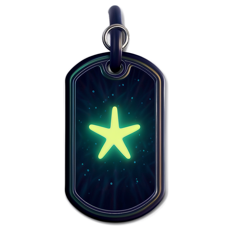 Glow In The Dark Dog Tag Png 06122024 PNG image