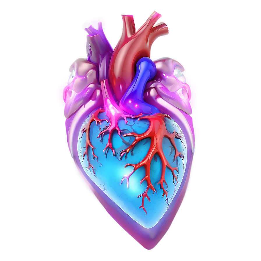 Glowing 3d Heart Png 95 PNG image