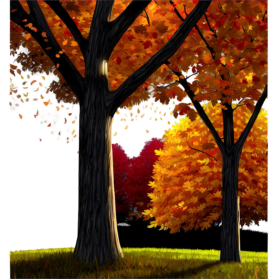 Glowing Autumn Tree Png 06122024 PNG image