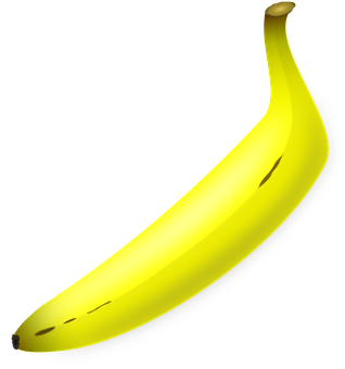 Glowing Banana Graphic PNG image