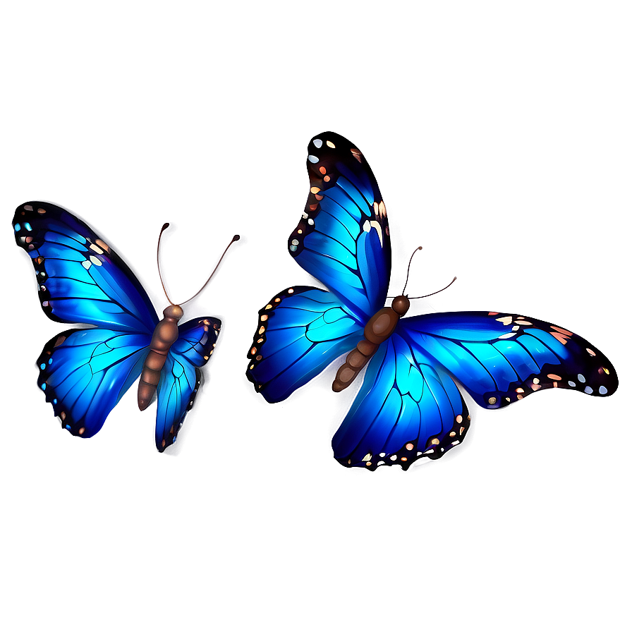 Glowing Blue Butterfly Png 45 PNG image