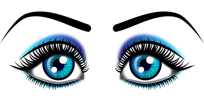 Glowing Blue Eyesin Darkness PNG image